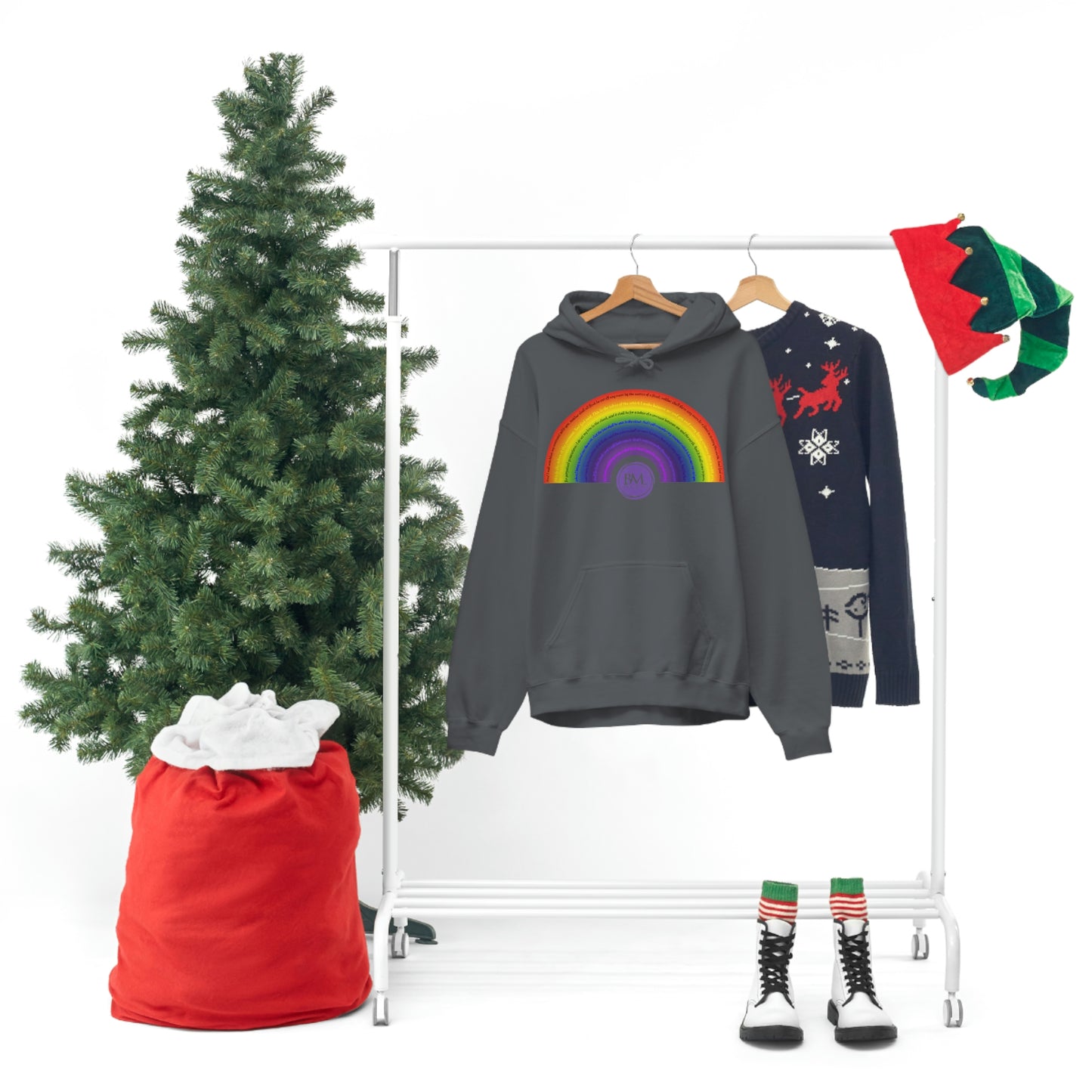 God's covenant in Biblical Scripture & in the form of His bow, A Worldwide Favorite Covenant seeing in the sky by Billions! Unisex Heavy Blend™ Hooded Sweatshirt