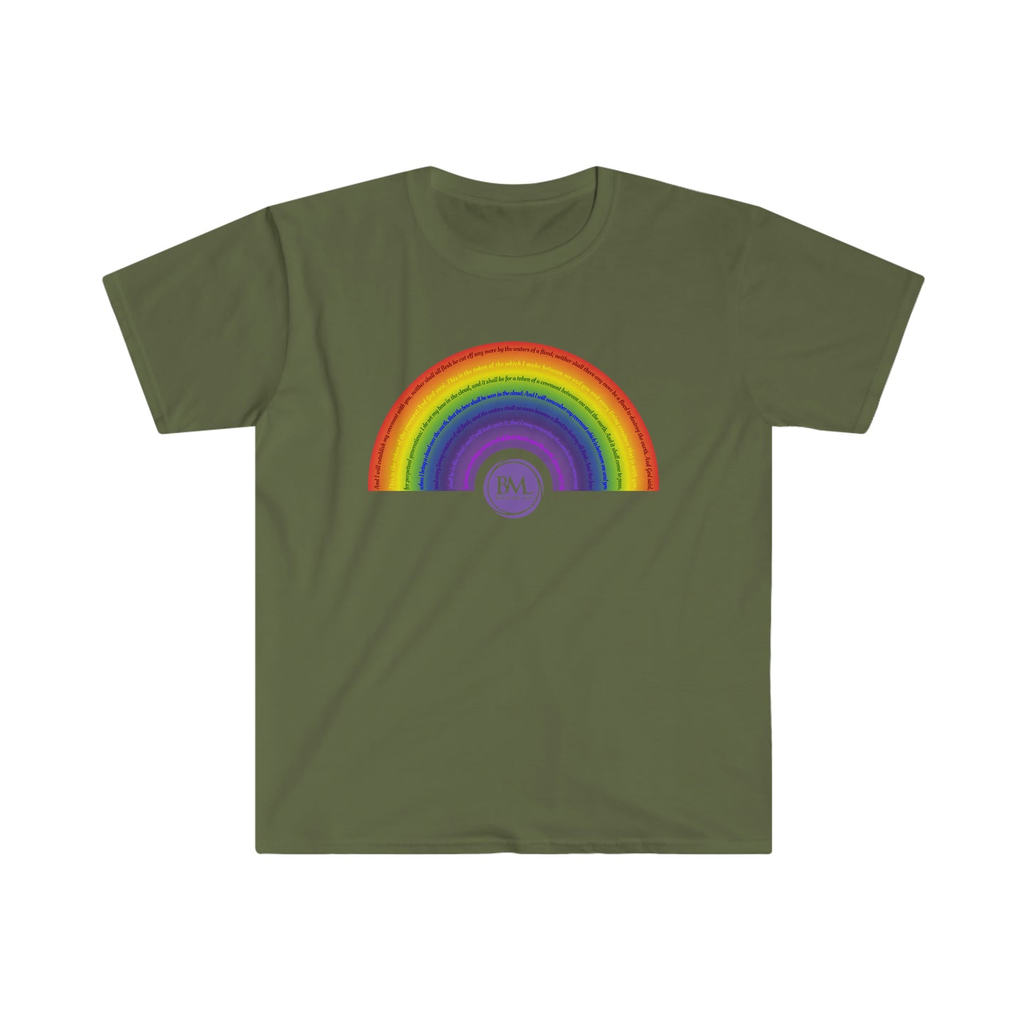 God's covenant in Biblical Scripture & in the form of His bow, A Worldwide Favorite Covenant seeing in the sky by Billions! Unisex Heavy Cotton Tee