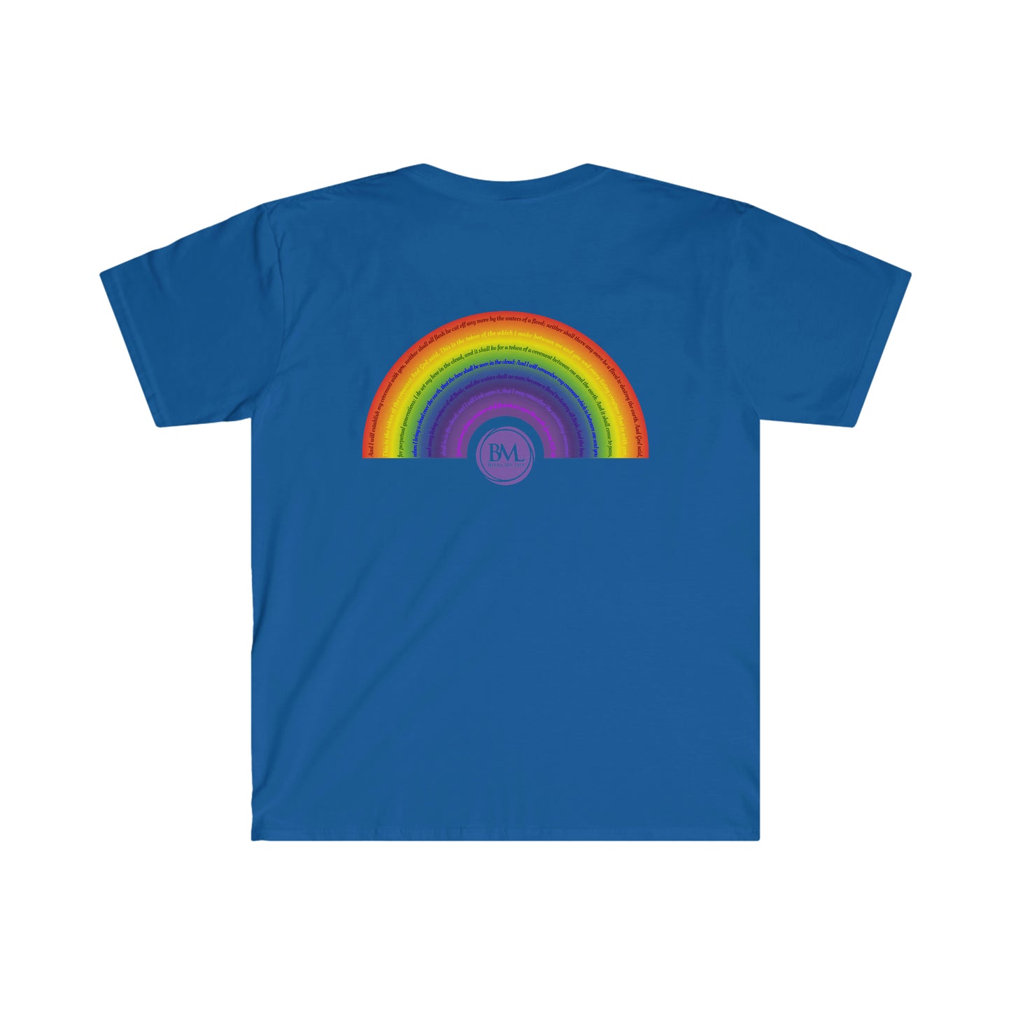 God's covenant in Biblical Scripture & in the form of His bow, A Worldwide Favorite Covenant seeing in the sky by Billions! Unisex Heavy Cotton Tee