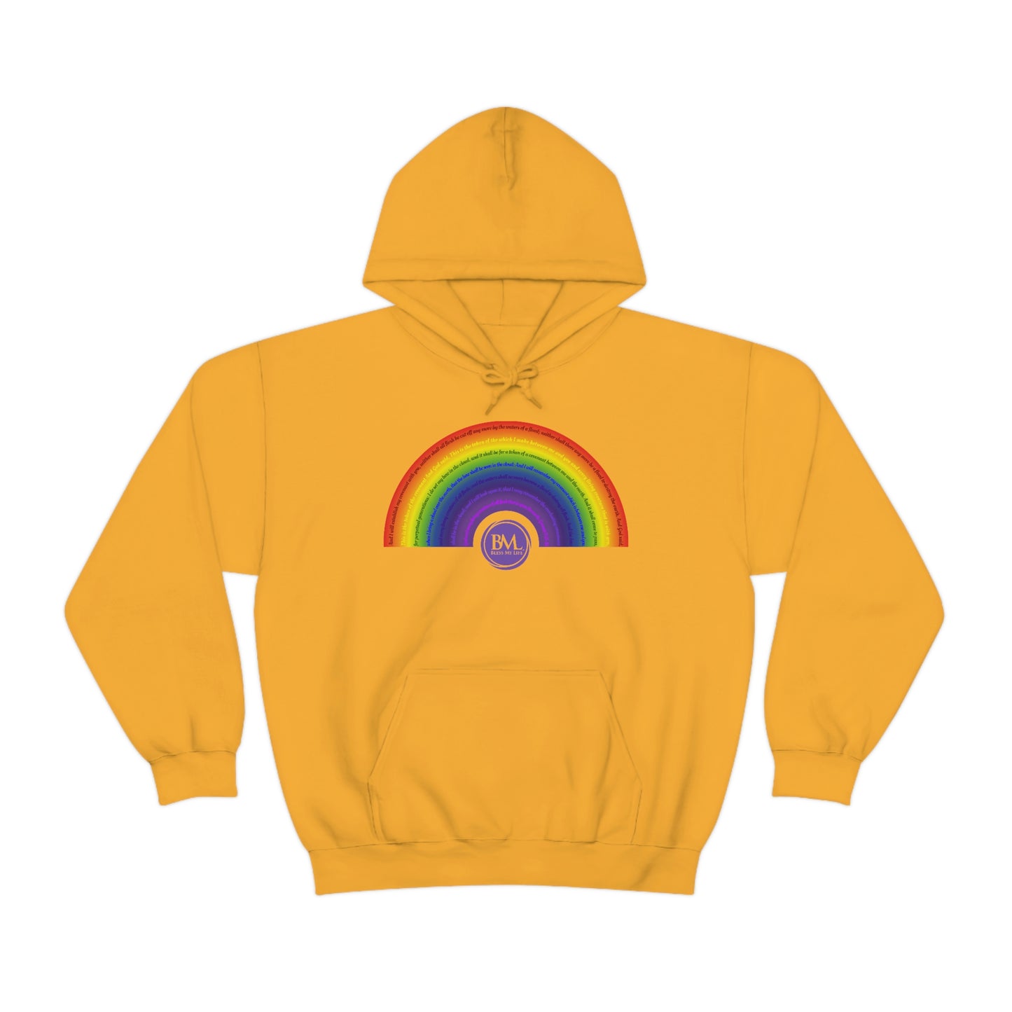 God's covenant in Biblical Scripture & in the form of His bow, A Worldwide Favorite Covenant seeing in the sky by Billions! Unisex Heavy Blend™ Hooded Sweatshirt