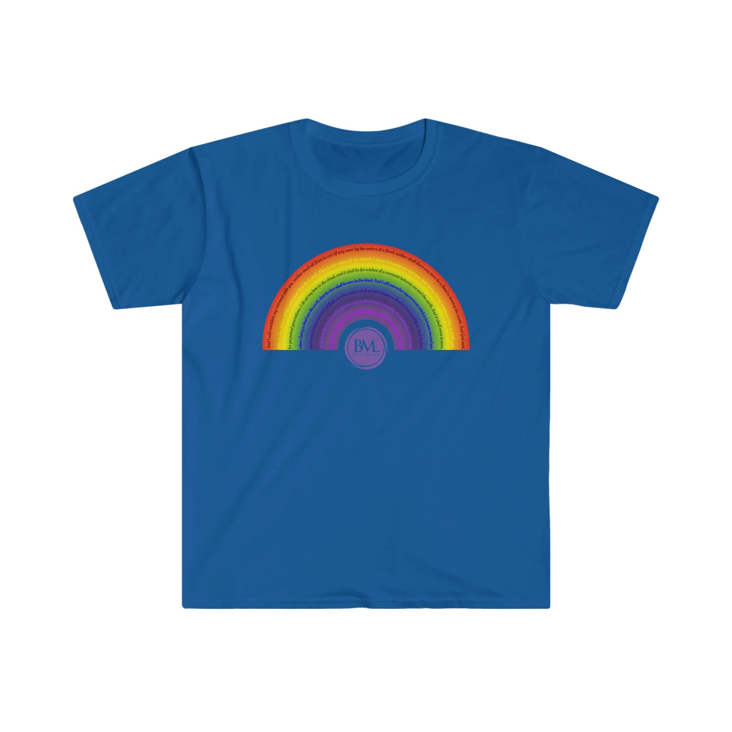 God's covenant in Biblical Scripture & in the form of His bow, A Worldwide Favorite Covenant seeing in the sky by Billions! Unisex Heavy Cotton Tee