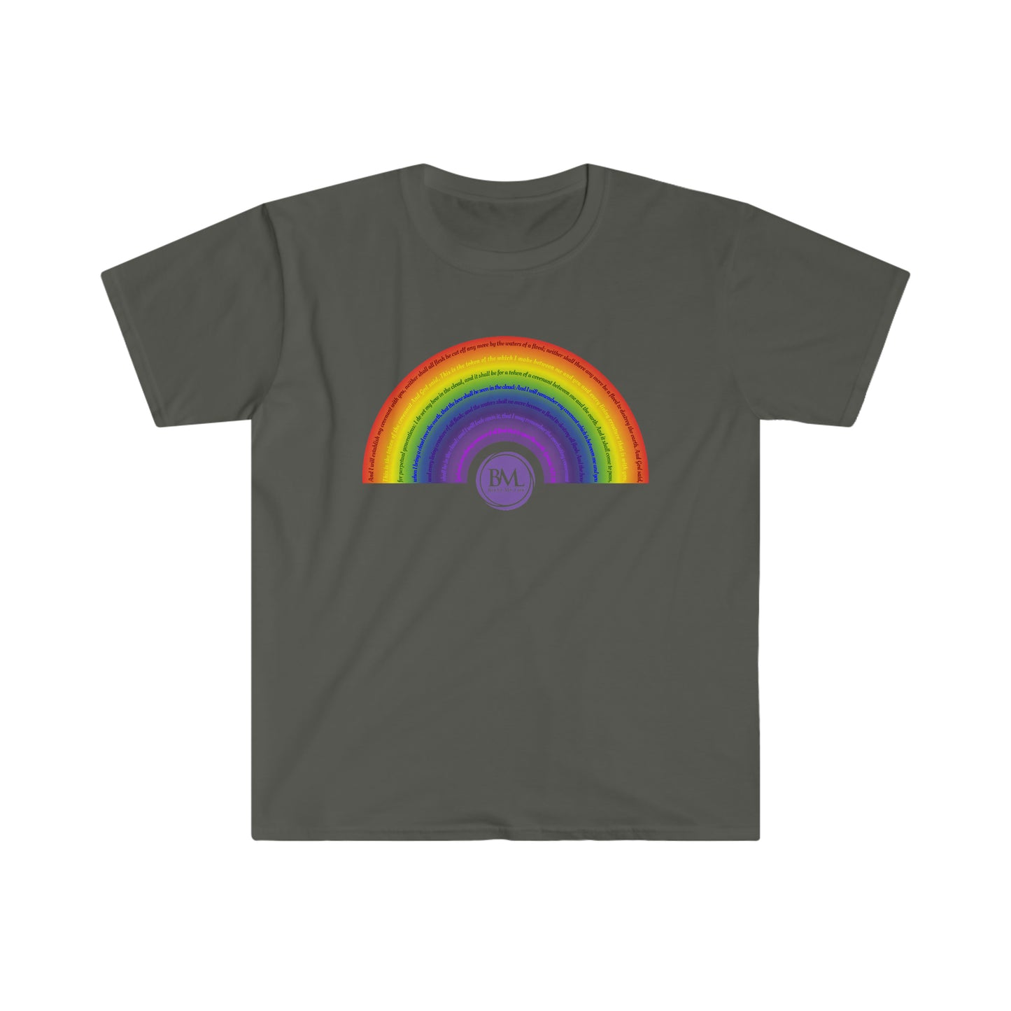 God's covenant in Biblical Scripture & in the form of His bow, A Worldwide Favorite Covenant seeing in the sky by Billions! Unisex Heavy Cotton Tee