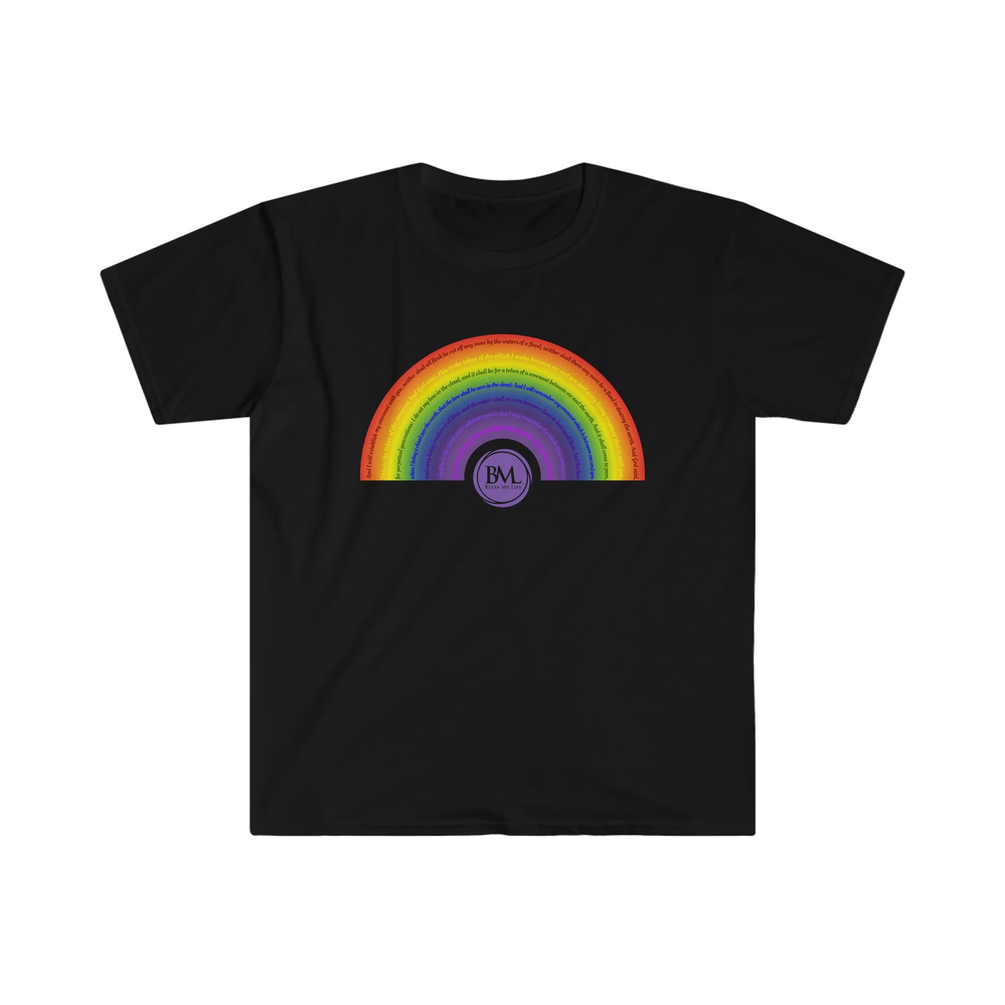 God's covenant in Biblical Scripture & in the form of His bow, A Worldwide Favorite Covenant seeing in the sky by Billions! Unisex Heavy Cotton Tee