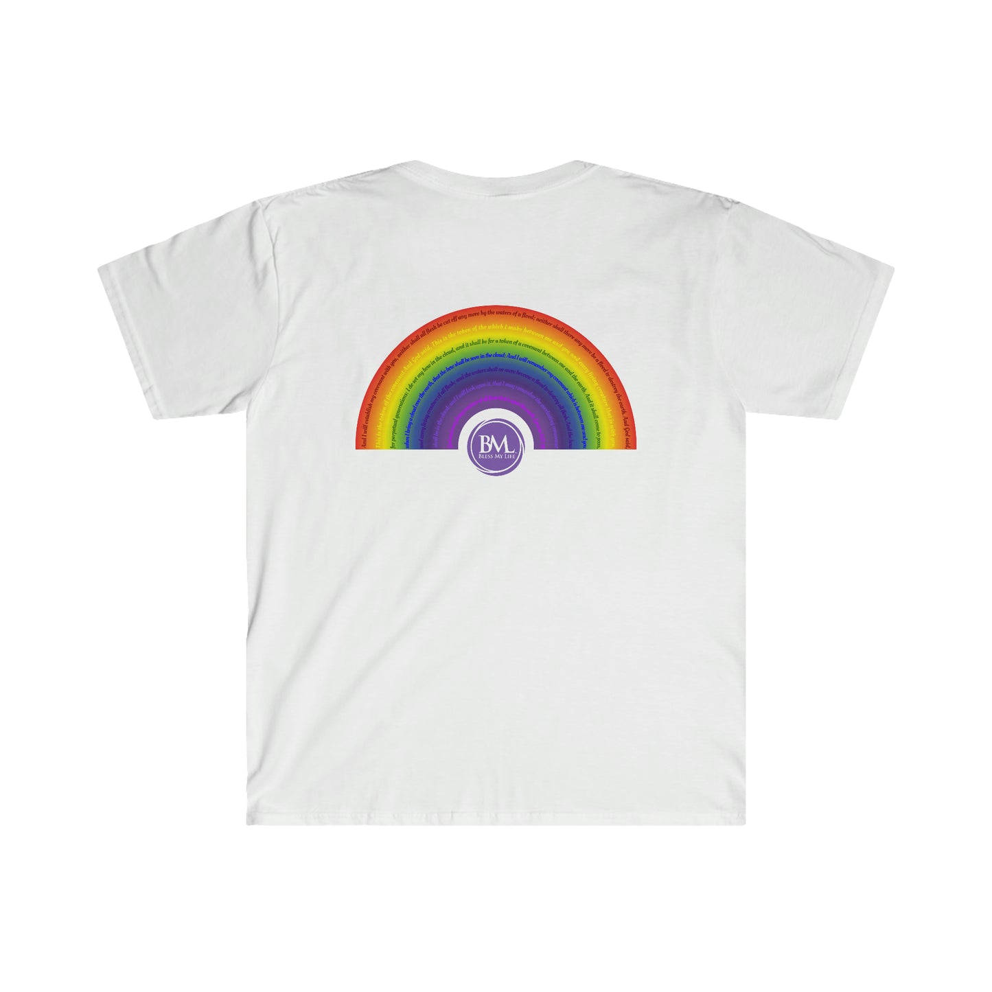 God's covenant in Biblical Scripture & in the form of His bow, A Worldwide Favorite Covenant seeing in the sky by Billions! Unisex Heavy Cotton Tee