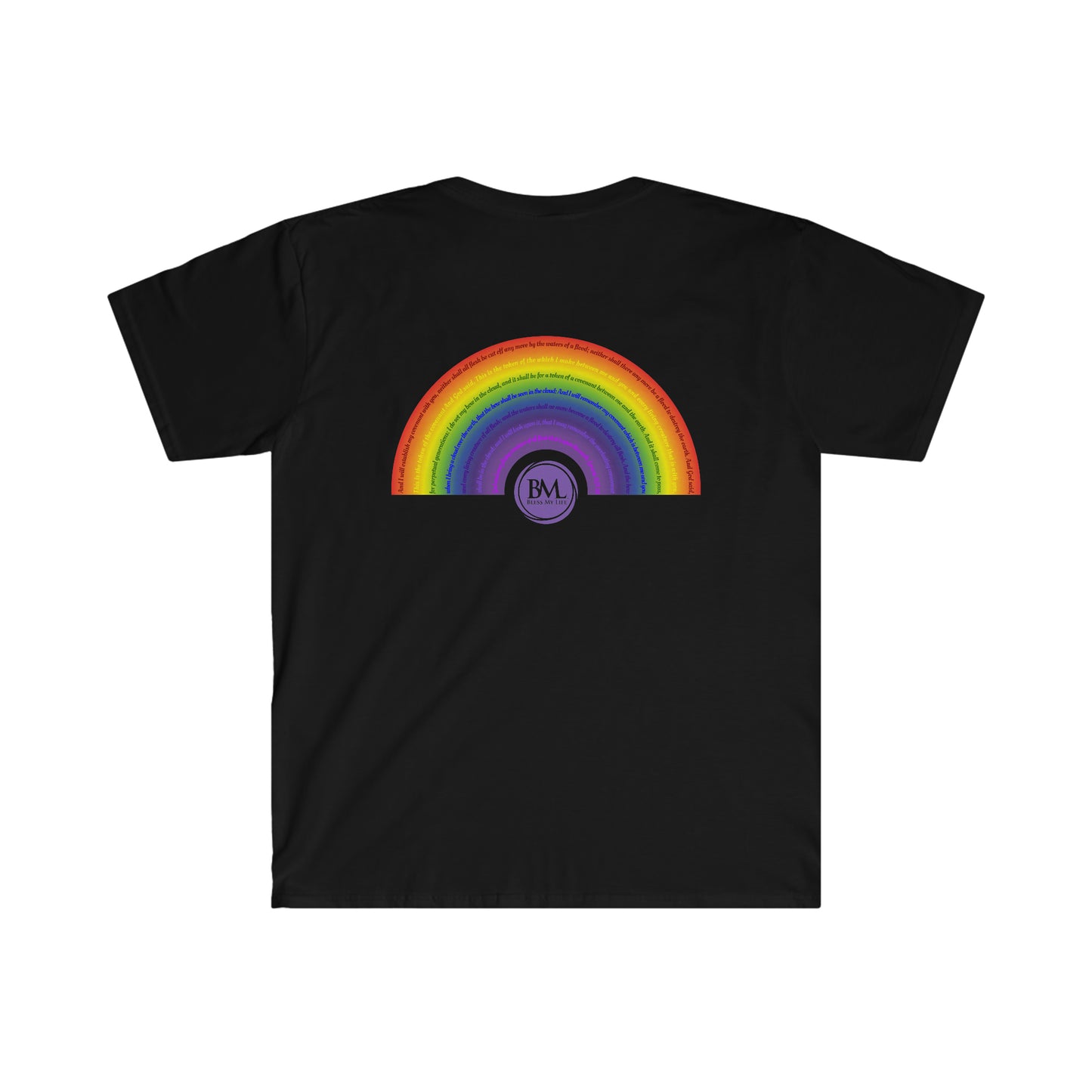 God's covenant in Biblical Scripture & in the form of His bow, A Worldwide Favorite Covenant seeing in the sky by Billions! Unisex Heavy Cotton Tee