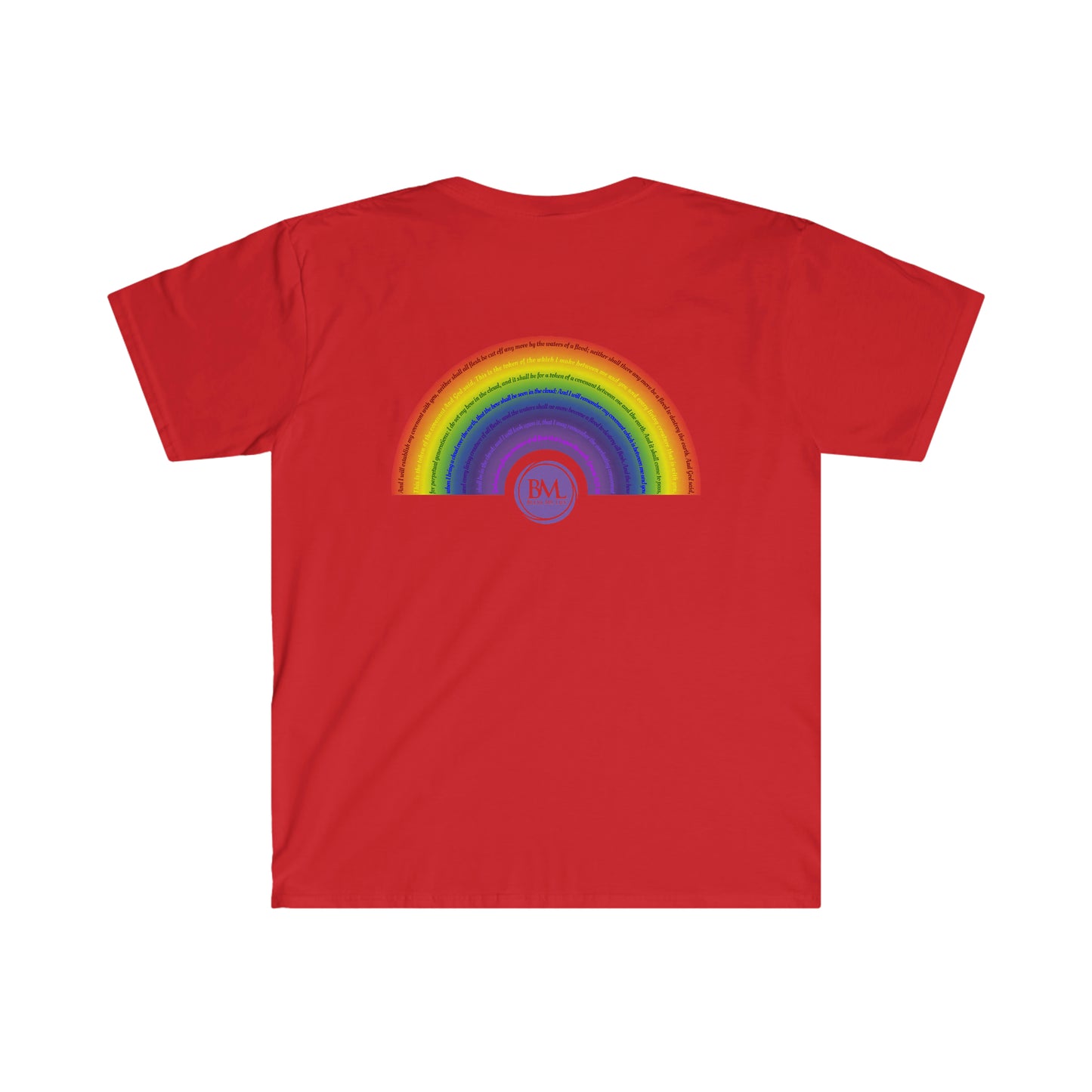 God's covenant in Biblical Scripture & in the form of His bow, A Worldwide Favorite Covenant seeing in the sky by Billions! Unisex Heavy Cotton Tee