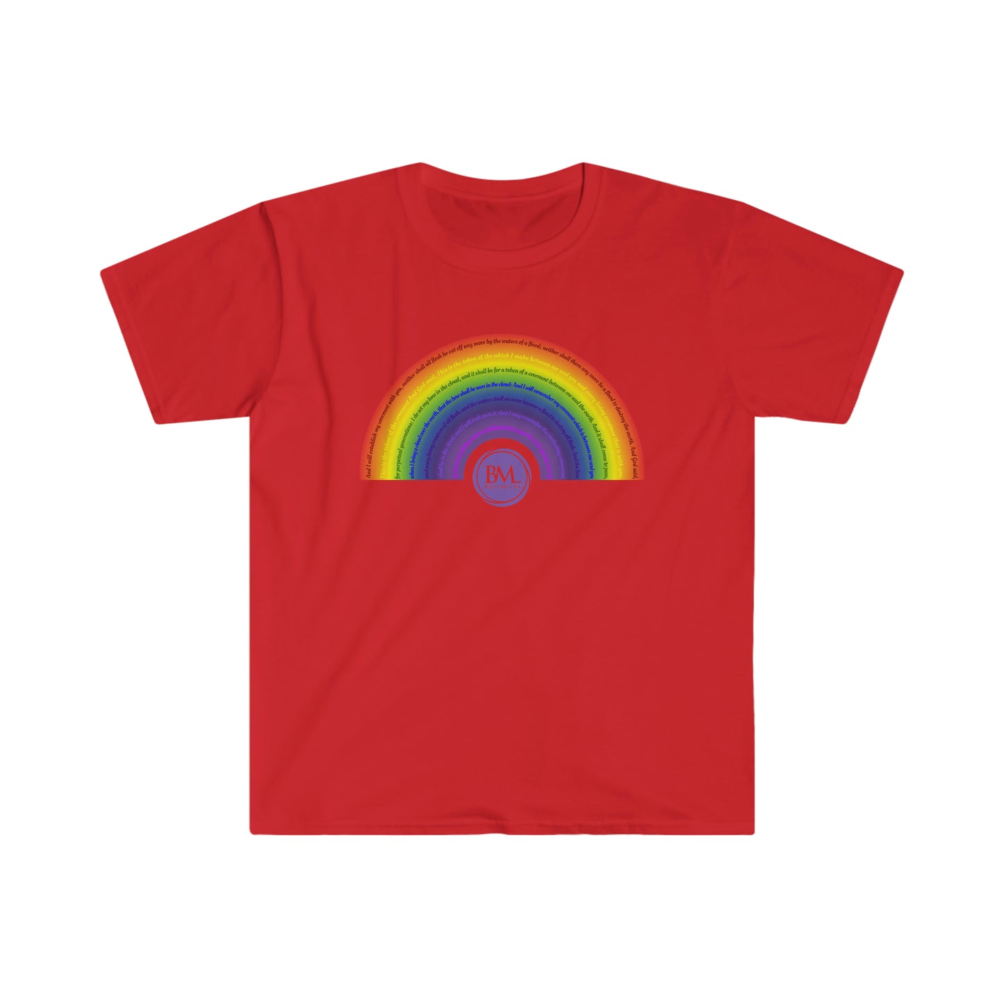 God's covenant in Biblical Scripture & in the form of His bow, A Worldwide Favorite Covenant seeing in the sky by Billions! Unisex Heavy Cotton Tee