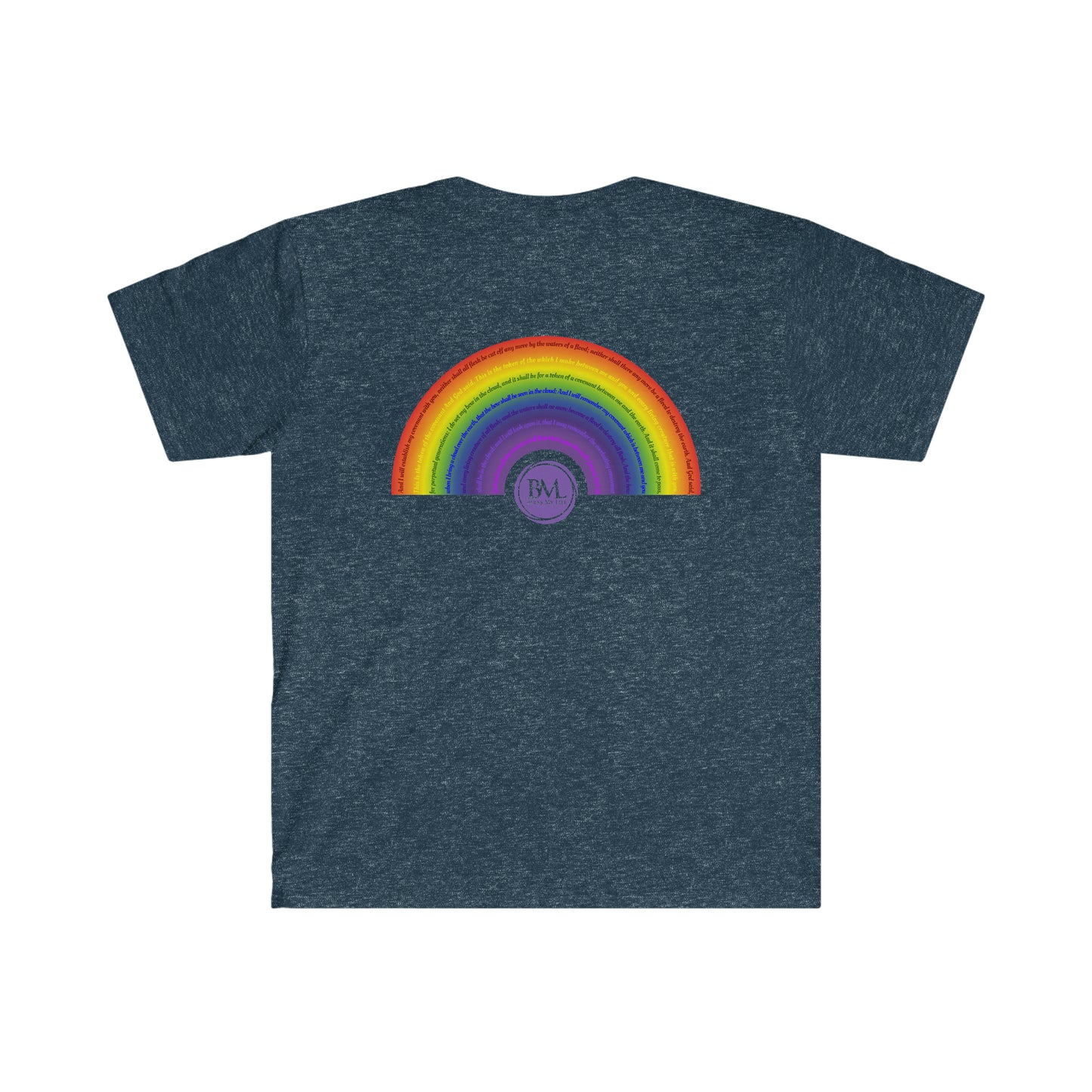 God's covenant in Biblical Scripture & in the form of His bow, A Worldwide Favorite Covenant seeing in the sky by Billions! Unisex Heavy Cotton Tee