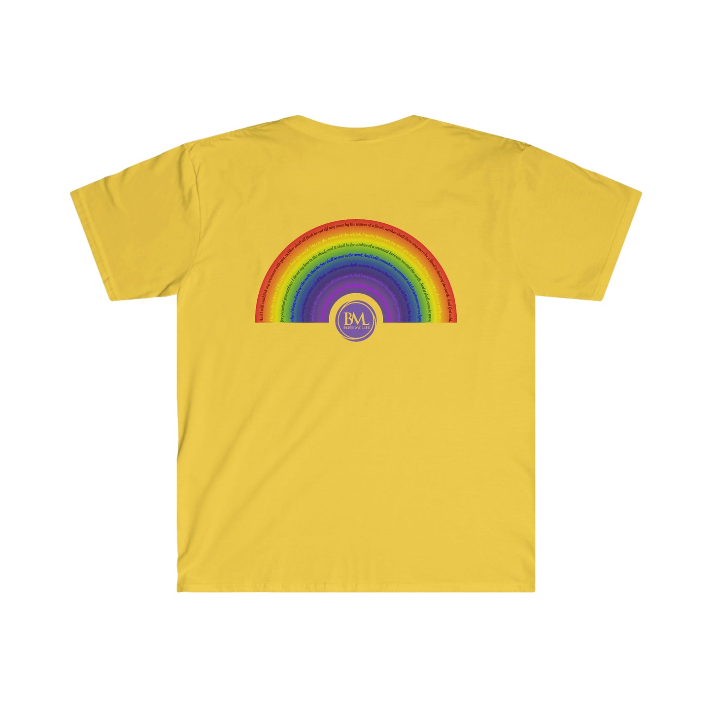 God's covenant in Biblical Scripture & in the form of His bow, A Worldwide Favorite Covenant seeing in the sky by Billions! Unisex Heavy Cotton Tee