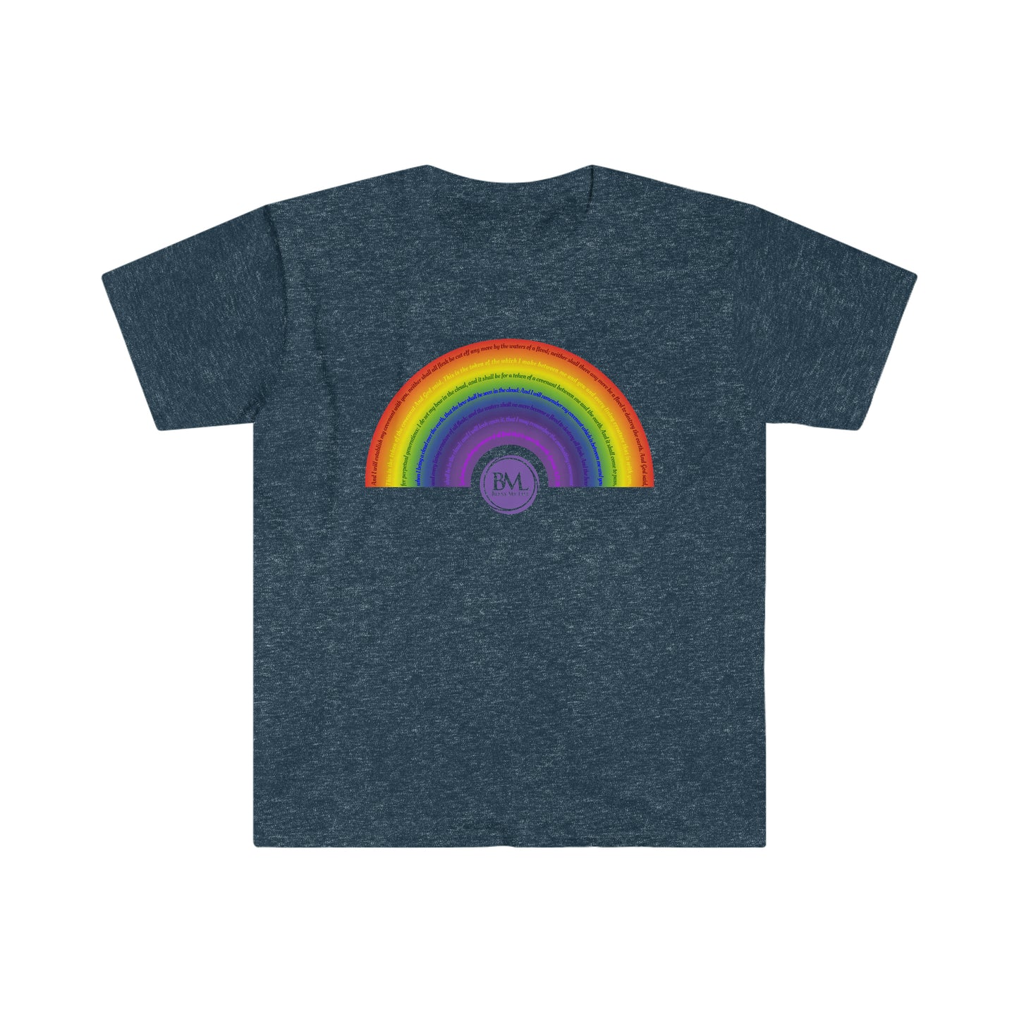 God's covenant in Biblical Scripture & in the form of His bow, A Worldwide Favorite Covenant seeing in the sky by Billions! Unisex Heavy Cotton Tee