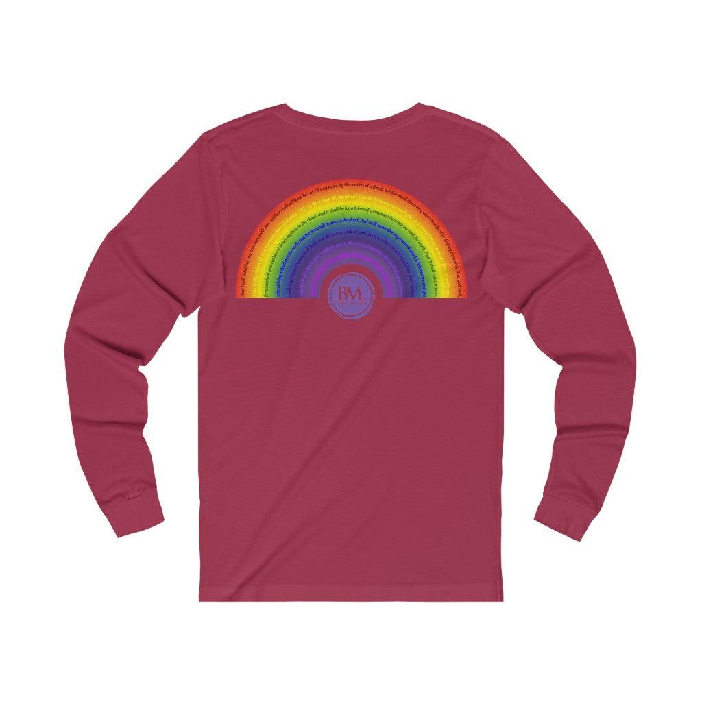 God's covenant in Biblical Scripture Solid Jersey Long Sleeve Tee - Bless My Life ™