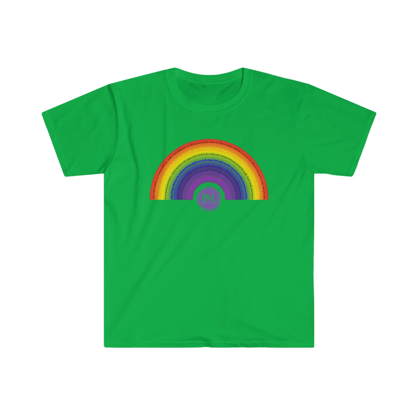God's covenant in Biblical Scripture & in the form of His bow, A Worldwide Favorite Covenant seeing in the sky by Billions! Unisex Heavy Cotton Tee