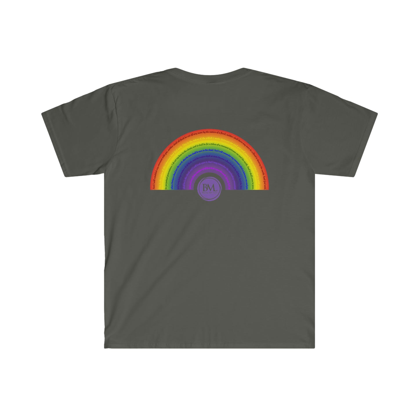 God's covenant in Biblical Scripture & in the form of His bow, A Worldwide Favorite Covenant seeing in the sky by Billions! Unisex Heavy Cotton Tee