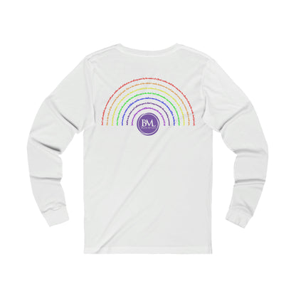 God's covenant in Biblical Scripture & in the form of His bow, the Rainbow. A Worldwide Favorite Covenant seeing in the sky by Billions! Unisex Jersey Long Sleeve Tee