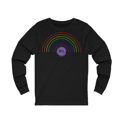 God's covenant in Biblical Scripture & in the form of His bow, the Rainbow. A Worldwide Favorite Covenant seeing in the sky by Billions! Unisex Jersey Long Sleeve Tee
