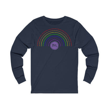 God's covenant in Biblical Scripture & in the form of His bow, the Rainbow. A Worldwide Favorite Covenant seeing in the sky by Billions! Unisex Jersey Long Sleeve Tee