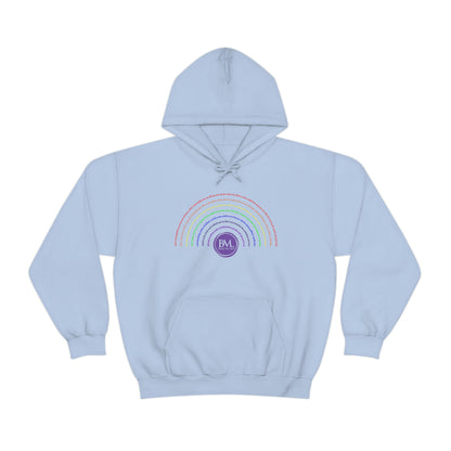 God's covenant in Biblical Scripture & in the form of His bow, the Rainbow. A Worldwide Favorite Covenant seeing in the sky by Billions! Unisex Heavy Blend™ Hooded Sweatshirt