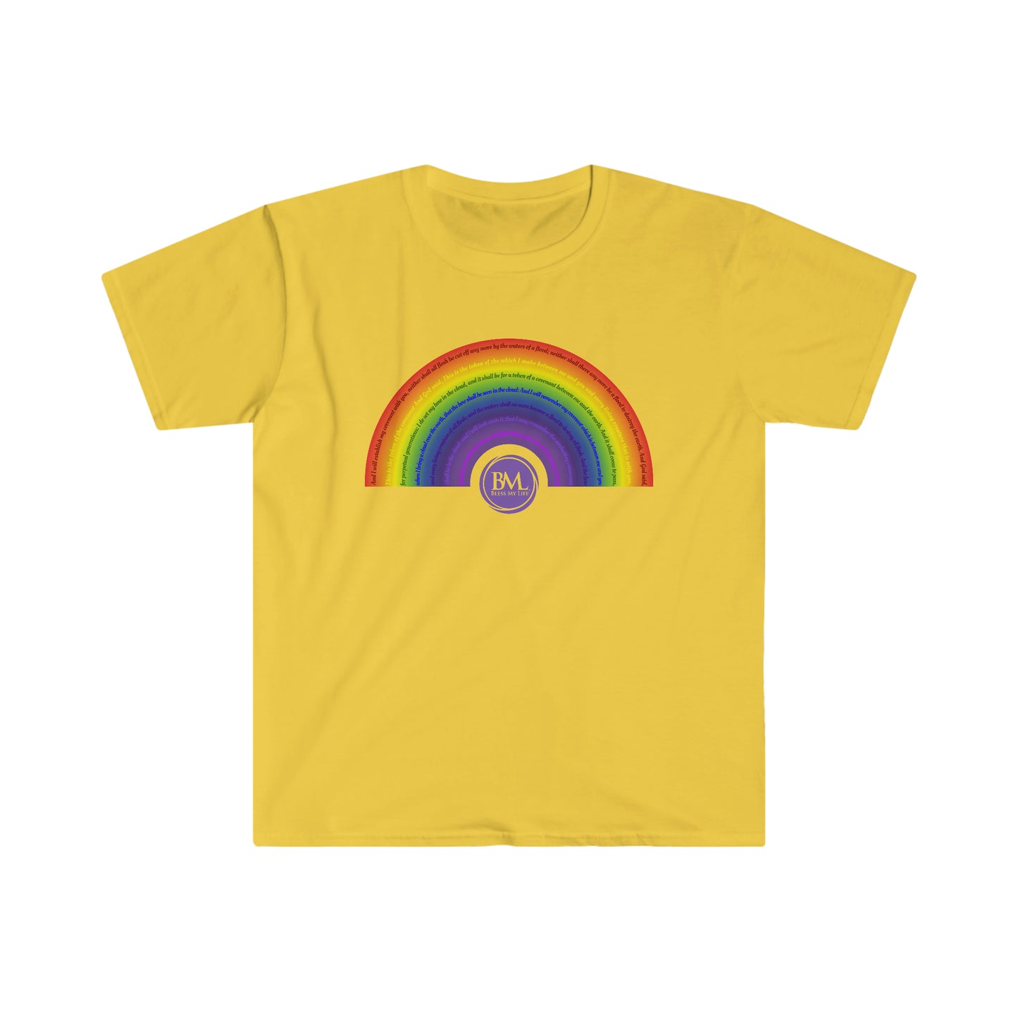 God's covenant in Biblical Scripture & in the form of His bow, A Worldwide Favorite Covenant seeing in the sky by Billions! Unisex Heavy Cotton Tee