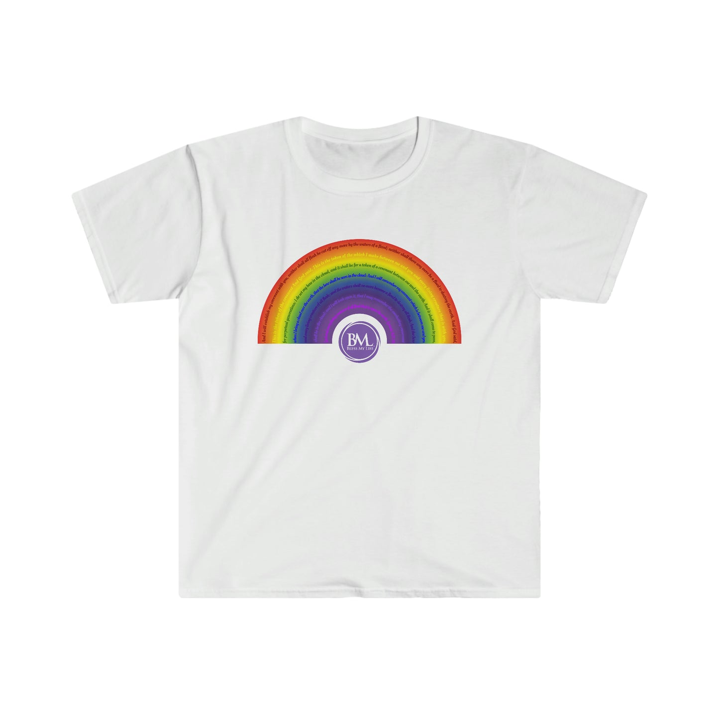God's covenant in Biblical Scripture & in the form of His bow, A Worldwide Favorite Covenant seeing in the sky by Billions! Unisex Heavy Cotton Tee