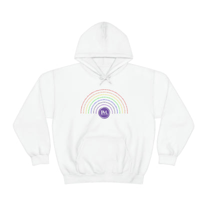 God's covenant in Biblical Scripture & in the form of His bow, the Rainbow. A Worldwide Favorite Covenant seeing in the sky by Billions! Unisex Heavy Blend™ Hooded Sweatshirt