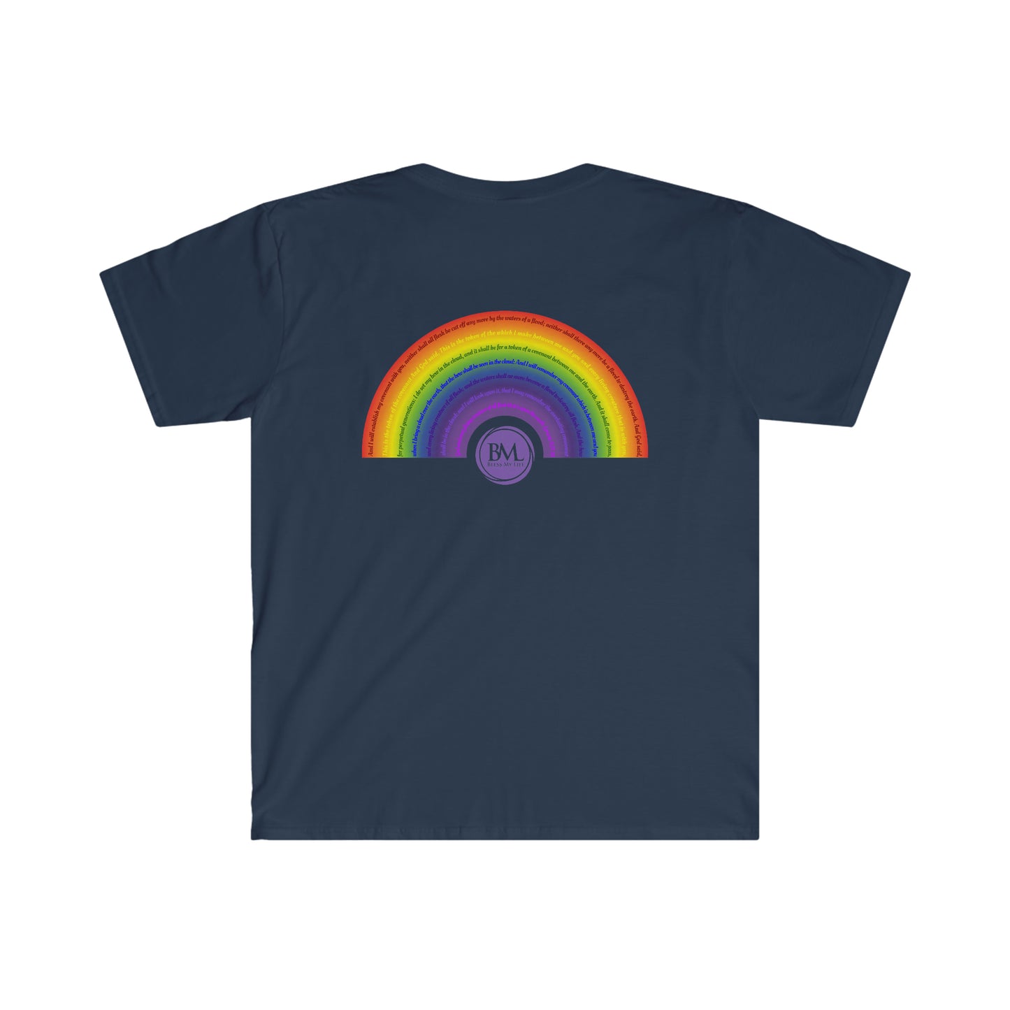 God's covenant in Biblical Scripture & in the form of His bow, A Worldwide Favorite Covenant seeing in the sky by Billions! Unisex Heavy Cotton Tee