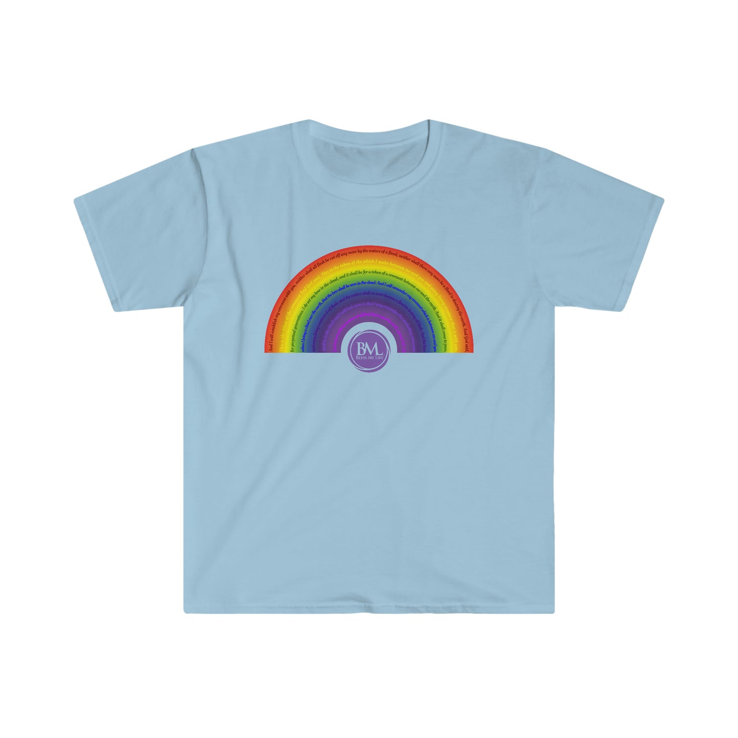 God's covenant in Biblical Scripture & in the form of His bow, A Worldwide Favorite Covenant seeing in the sky by Billions! Unisex Heavy Cotton Tee