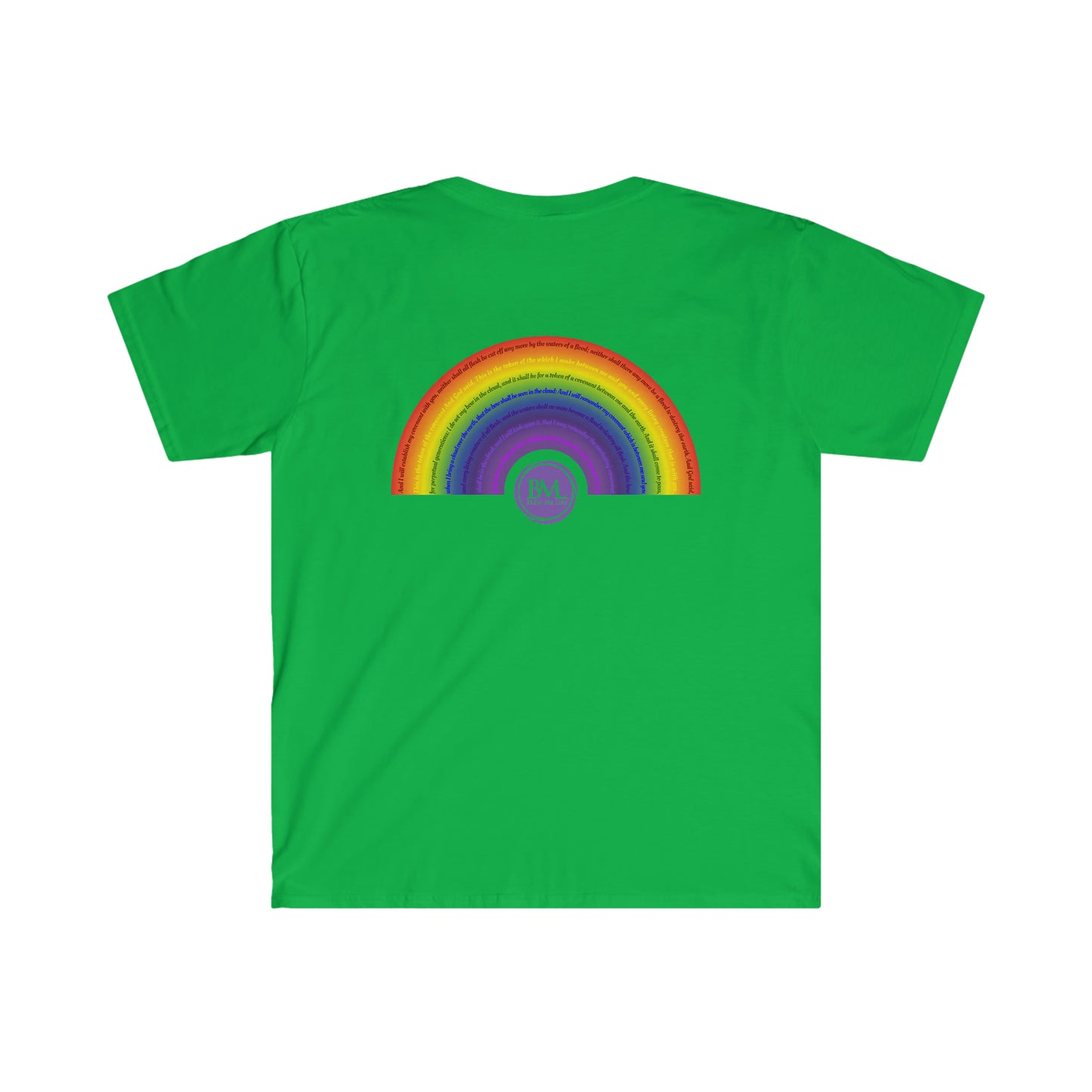 God's covenant in Biblical Scripture & in the form of His bow, A Worldwide Favorite Covenant seeing in the sky by Billions! Unisex Heavy Cotton Tee